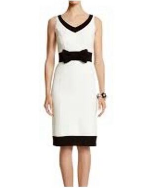 WHBM  Sheath Dress with Black Trim